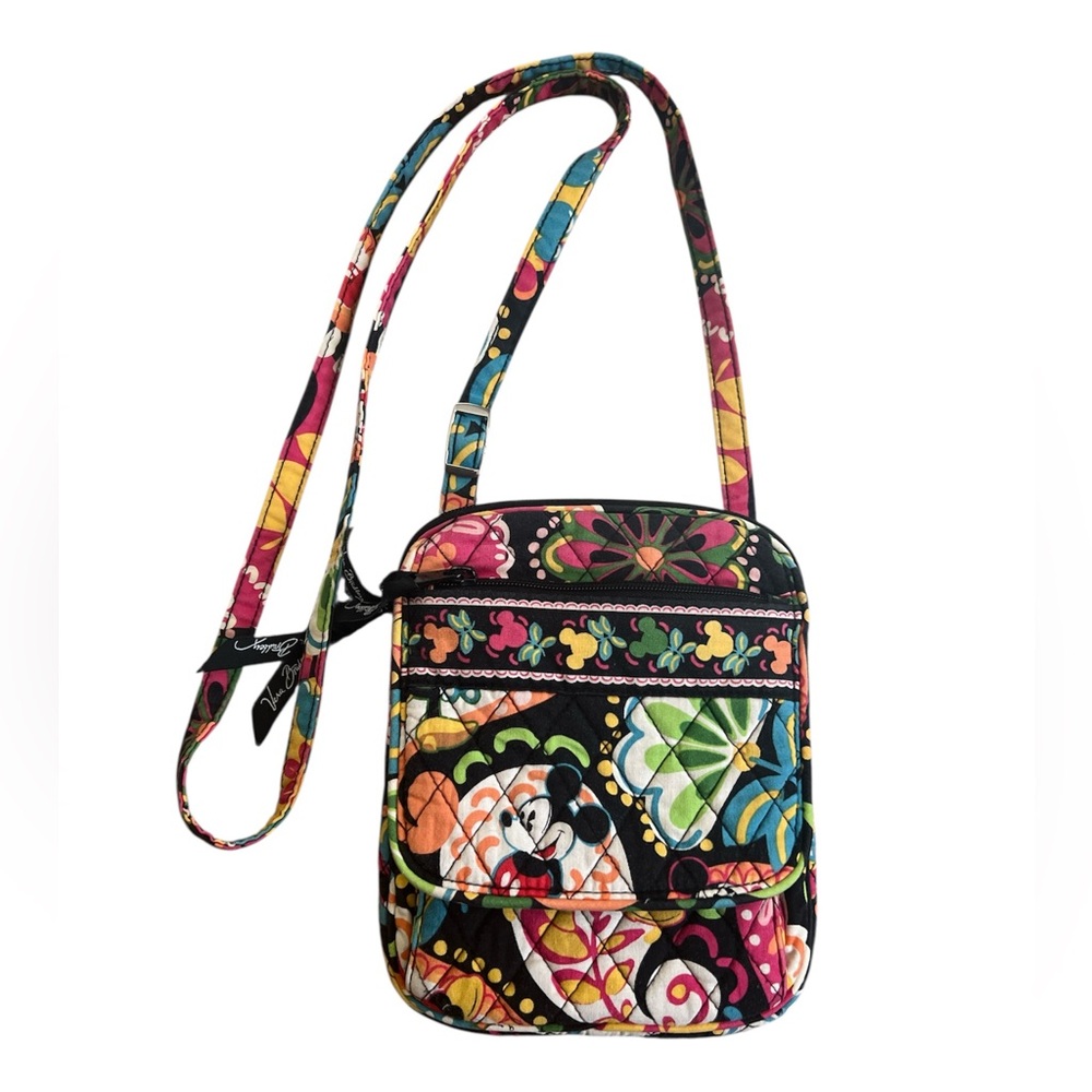 Vera Bradley Black Crossbody Bag with Quilted Design collab with Disney Mickey